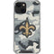NFL New Orleans Saints Camo iPhone 14 Clear Case