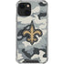 NFL New Orleans Saints Camo iPhone 14 Clear Case