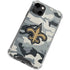 NFL New Orleans Saints Camo iPhone 14 Clear Case