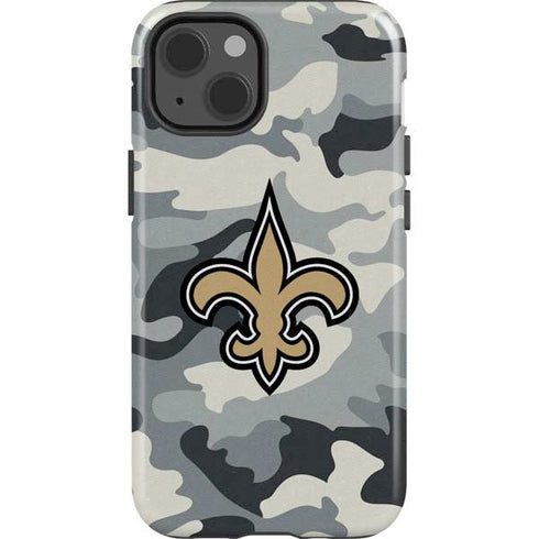 NFL New Orleans Saints Camo iPhone 15 Impact Case