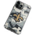 NFL New Orleans Saints Camo iPhone 15 Pro Clear Case
