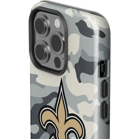 NFL New Orleans Saints Camo iPhone 15 Pro Impact Case