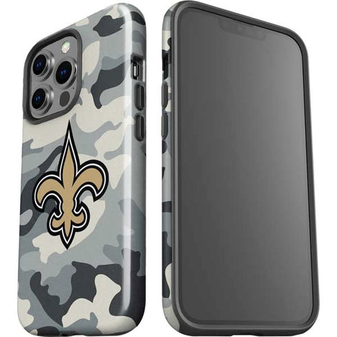 NFL New Orleans Saints Camo iPhone 15 Pro Impact Case
