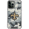 NFL New Orleans Saints Camo iPhone 15 Pro Max Clear Case