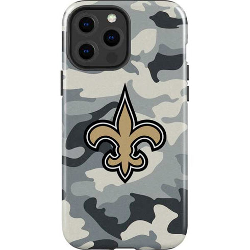NFL New Orleans Saints Camo iPhone 15 Pro Max Impact Case
