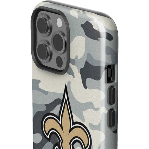 NFL New Orleans Saints Camo iPhone 15 Pro Max Impact Case