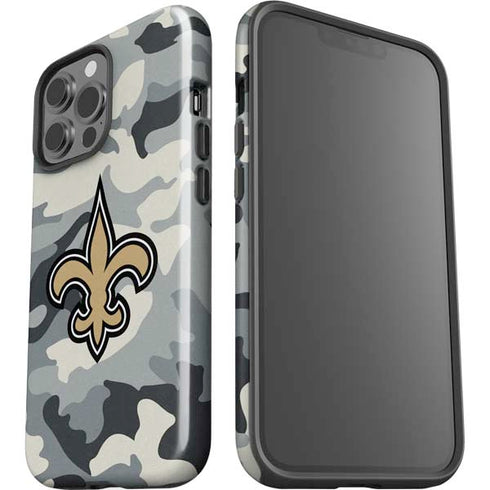 NFL New Orleans Saints Camo iPhone 15 Pro Max Impact Case