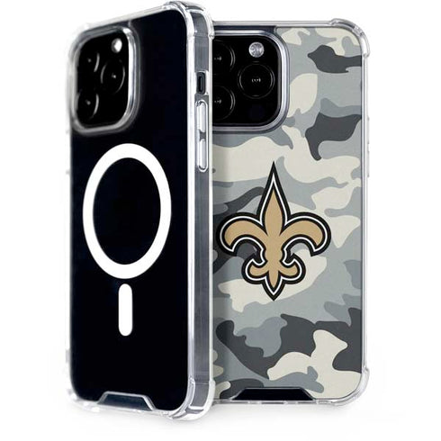 NFL New Orleans Saints Camo iPhone 14 Pro Max MagSafe Case