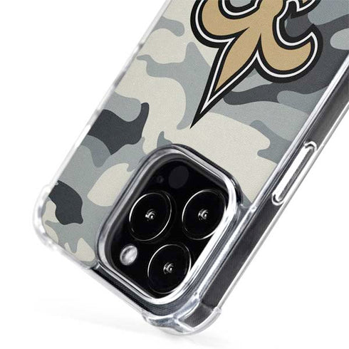 NFL New Orleans Saints Camo iPhone 14 Pro Max MagSafe Case