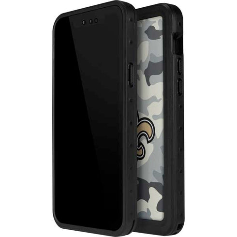 NFL New Orleans Saints Camo iPhone 14 Pro Max Waterproof Case