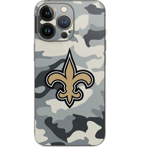 NFL New Orleans Saints Camo iPhone 14 Pro Skin