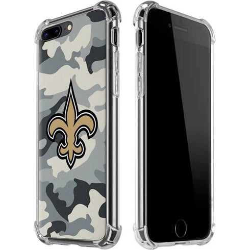NFL New Orleans Saints Camo iPhone 7/8 Plus Clear Case