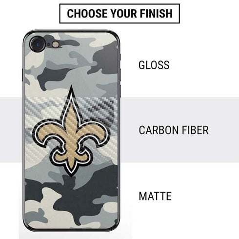 NFL New Orleans Saints Camo iPhone SE (2nd & 3rd Gen) Skin