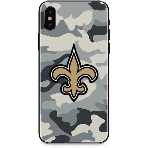 NFL New Orleans Saints Camo iPhone X Skin