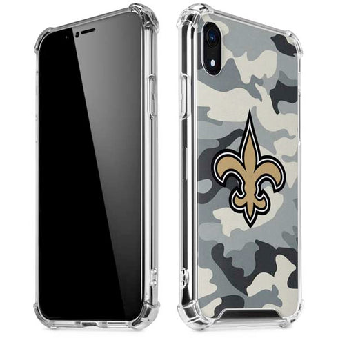 NFL New Orleans Saints Camo iPhone XR Clear Case