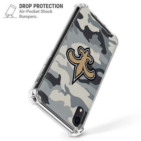 NFL New Orleans Saints Camo iPhone XR Clear Case