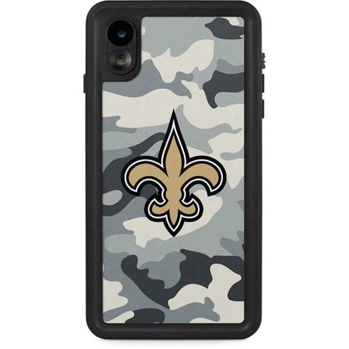 NFL New Orleans Saints Camo iPhone XR Waterproof Case
