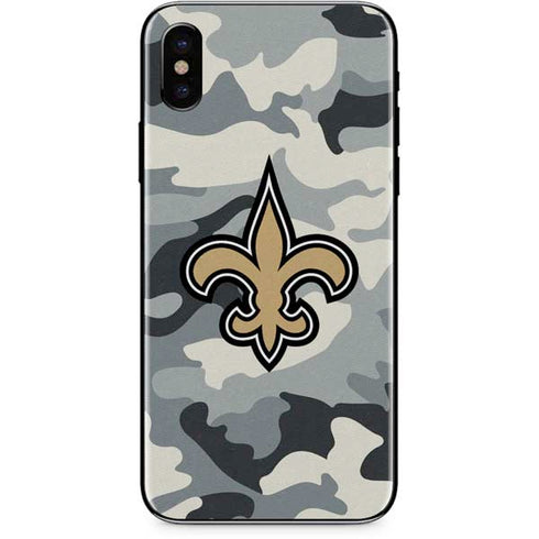 NFL New Orleans Saints Camo iPhone XS Skin