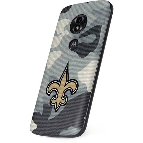 NFL New Orleans Saints Camo Moto E5 Play Skin