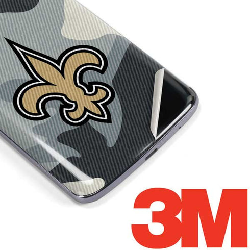 NFL New Orleans Saints Camo Moto E5 Plus Skin