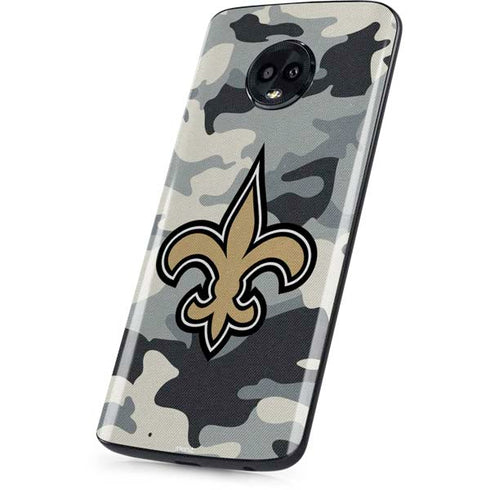 NFL New Orleans Saints Camo Moto G6 Skin
