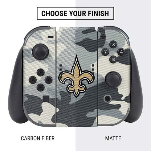 NFL New Orleans Saints Camo Nintendo Switch Bundle Skin