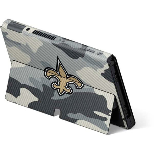 NFL New Orleans Saints Camo Nintendo Switch OLED (2021) Skin