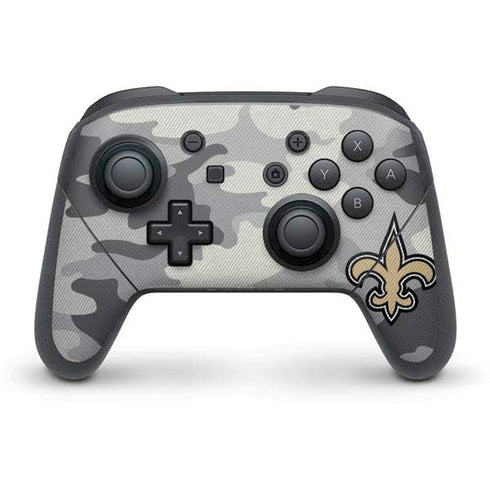 NFL New Orleans Saints Camo Nintendo Switch Pro Controller Skin