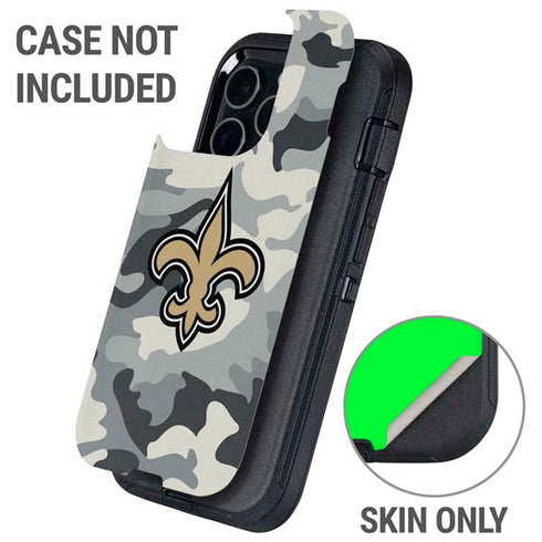 NFL New Orleans Saints Camo Otterbox Defender iPhone Skin