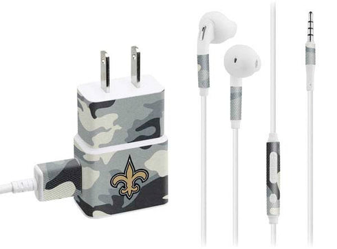 NFL New Orleans Saints Camo Phone Charger Skin
