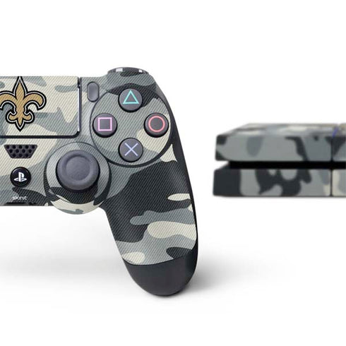 NFL New Orleans Saints Camo PS4 Console and Controller Bundle Skin