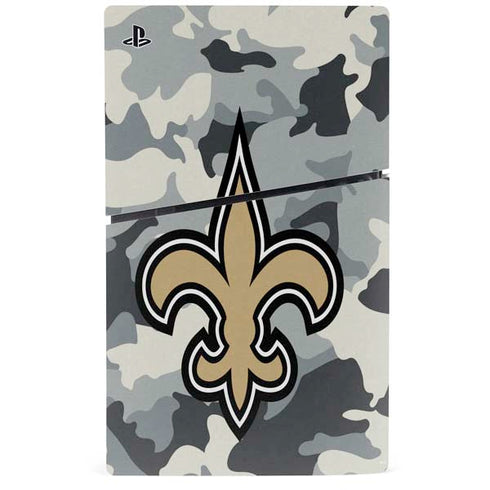 NFL New Orleans Saints Camo PS5 Slim Digital Edition Console Skin