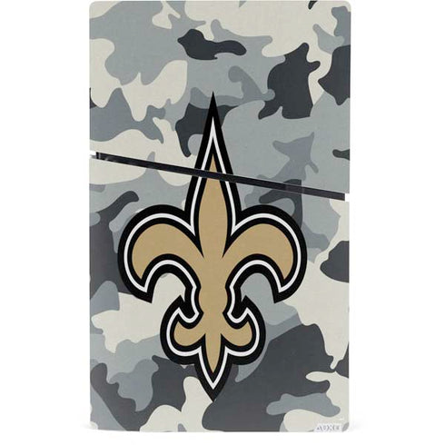 NFL New Orleans Saints Camo PS5 Slim Digital Edition Console Skin