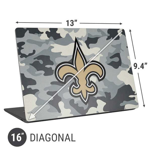 NFL New Orleans Saints Camo Universal Laptop 16in (13 x 9.4in) Skin