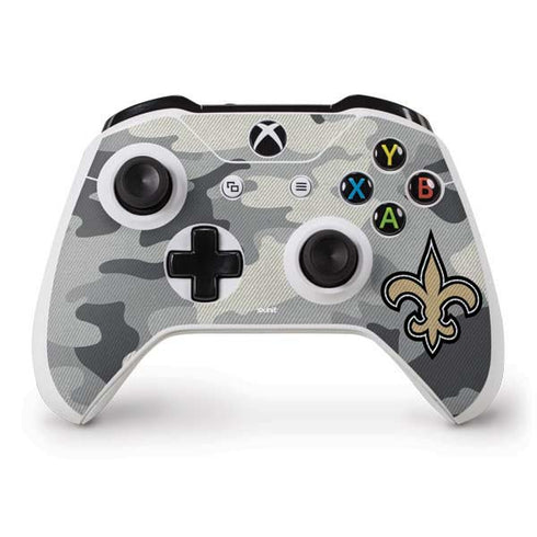 NFL New Orleans Saints Camo Xbox One S Controller Skin