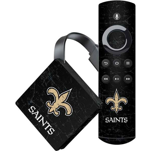 NFL New Orleans Saints Distressed Amazon Fire TV Skin