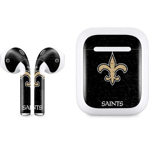 NFL New Orleans Saints Distressed Apple AirPods Skin