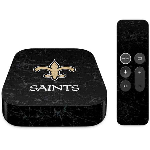 NFL New Orleans Saints Distressed Apple TV Skin