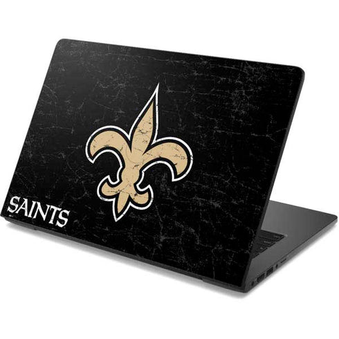 NFL New Orleans Saints Distressed Dell Chromebook Skin