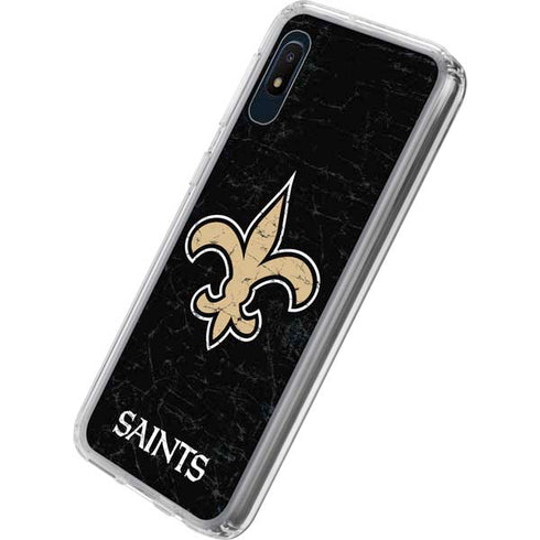 NFL New Orleans Saints Distressed Galaxy A10e Clear Case