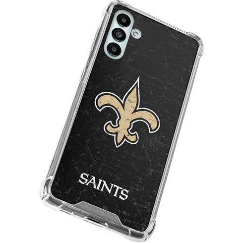 NFL New Orleans Saints Distressed Galaxy A13 5G Clear Case