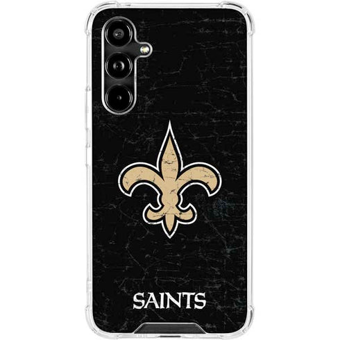 NFL New Orleans Saints Distressed Galaxy A54 5G Clear Case