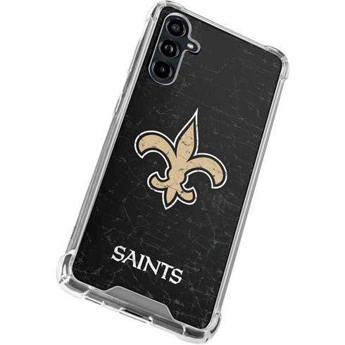 NFL New Orleans Saints Distressed Galaxy A54 5G Clear Case