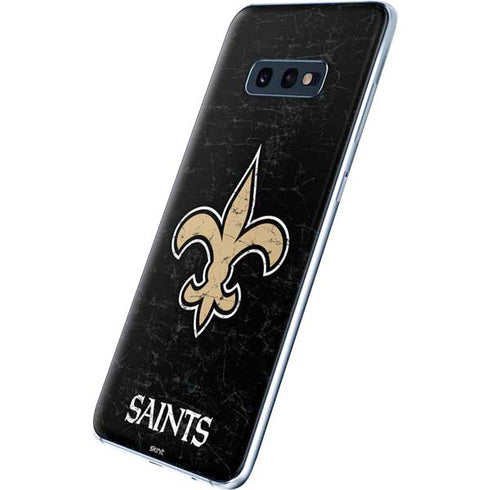 NFL New Orleans Saints Distressed Galaxy S10e Skin