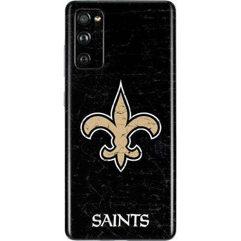 NFL New Orleans Saints Distressed Galaxy S20 Fan Edition Skin