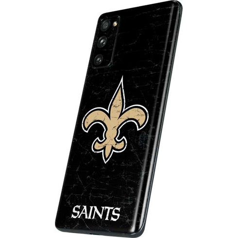 NFL New Orleans Saints Distressed Galaxy S20 Fan Edition Skin