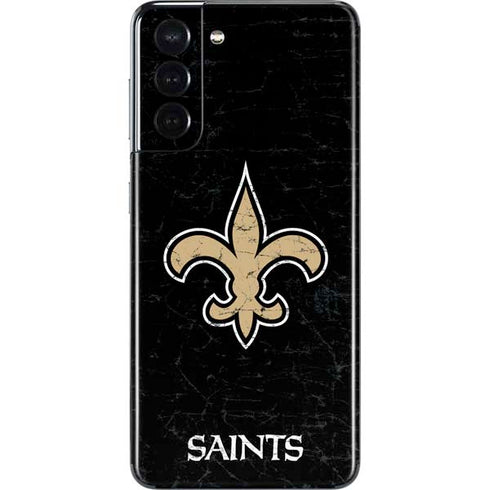 NFL New Orleans Saints Distressed Galaxy S21 5G Skin