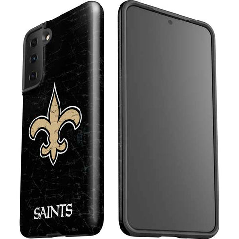 NFL New Orleans Saints Distressed Galaxy S21 FE Pro Case