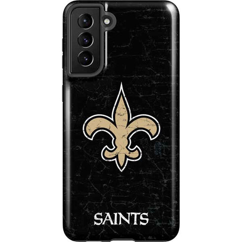 NFL New Orleans Saints Distressed Galaxy S21 Plus 5G Pro Case