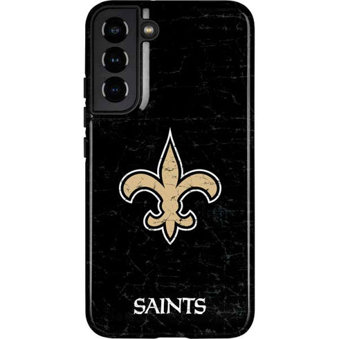 NFL New Orleans Saints Distressed Galaxy S22 Plus Pro Case